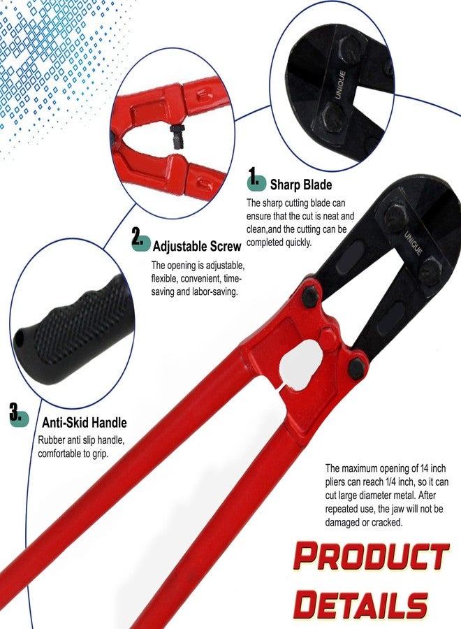 Digital Craft 30" Heavy Duty Bolt Cutter - Cr-V Steel Wire Cutting Pliers, Lock & Chain Cutter, High Leverage Labor-Saving Hand Tools - Image 3